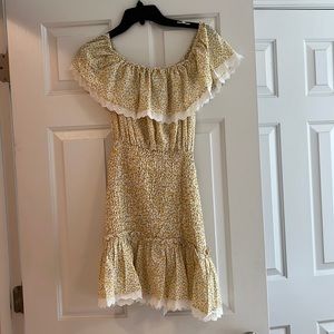 Stellah off the shoulder smocked dress